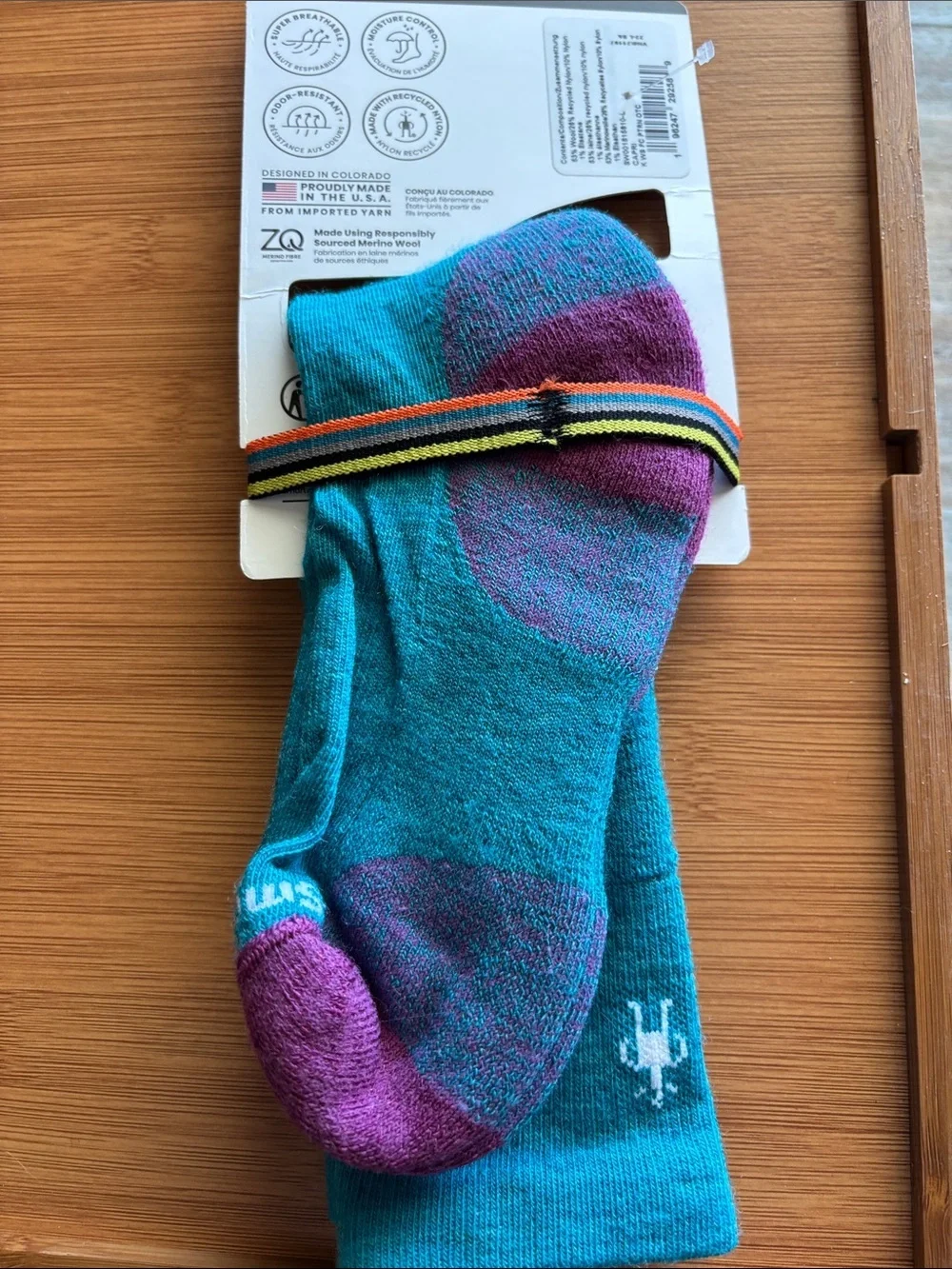 Smartwool Teal Patterned Kids' Wintersport Socks